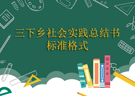 三下鄉社會實踐總結書標準格式
